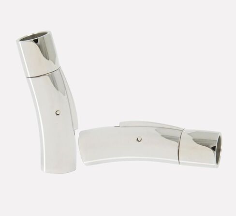 LZD Men Unisex Genuine Leather Braided 6mm Stainless Steel Clasp Bracelet White 7" 8" 9" Inches Clasp4 in Kuwait