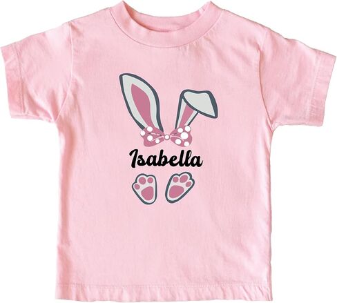 Matching Easter Shirts for Kids, Custom Funny Bunny Design with Name for Girls & Boys, Cute Easter Gifts for Siblings, Personalized Cousin Crew Rabbit Tshirts for Toddler in Kuwait