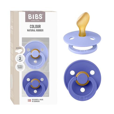 BIBS Pacifiers 6-18 Months | 2-Pack Soothers | BPA-Free Anatomical Nipple | Made in Denmark | Sage Glow/Cloud Glow Colour Pacifier in Saudi Arabia