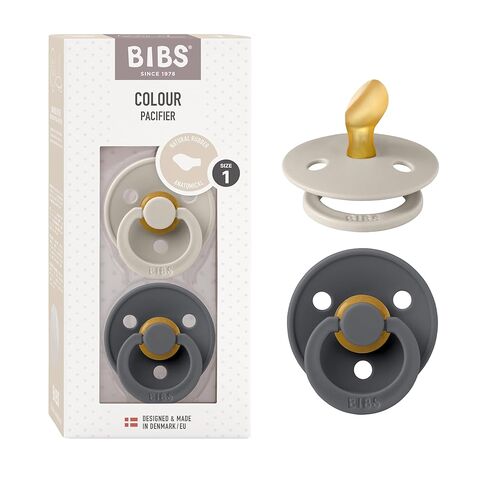 BIBS Pacifiers 6-18 Months | 2-Pack Soothers | BPA-Free Anatomical Nipple | Made in Denmark | Sage Glow/Cloud Glow Colour Pacifier in Saudi Arabia
