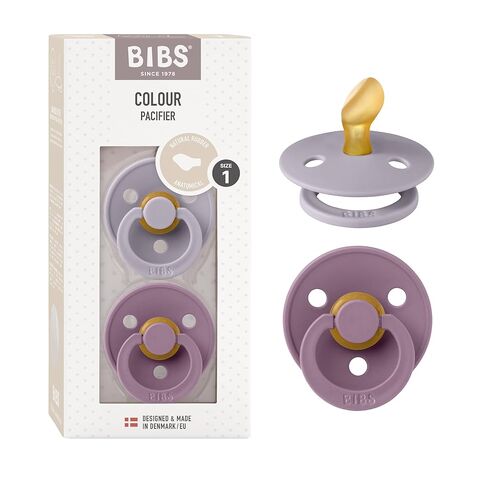 BIBS Pacifiers 6-18 Months | 2-Pack Soothers | BPA-Free Anatomical Nipple | Made in Denmark | Sage Glow/Cloud Glow Colour Pacifier in Saudi Arabia
