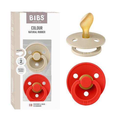 BIBS Pacifiers 6-18 Months | 2-Pack Soothers | BPA-Free Anatomical Nipple | Made in Denmark | Sage Glow/Cloud Glow Colour Pacifier in Saudi Arabia