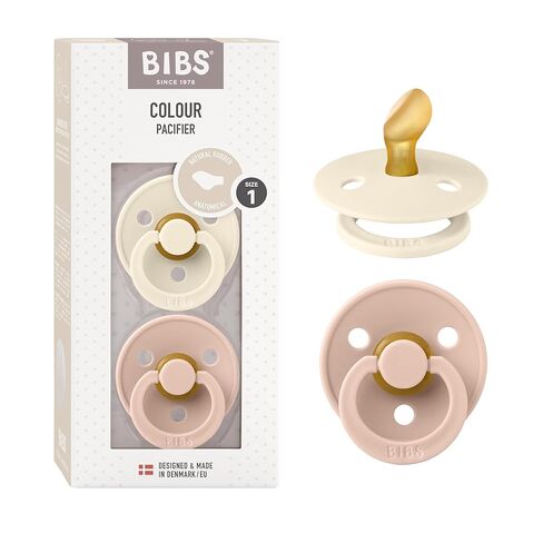 BIBS Pacifiers 6-18 Months | 2-Pack Soothers | BPA-Free Anatomical Nipple | Made in Denmark | Sage Glow/Cloud Glow Colour Pacifier in Saudi Arabia