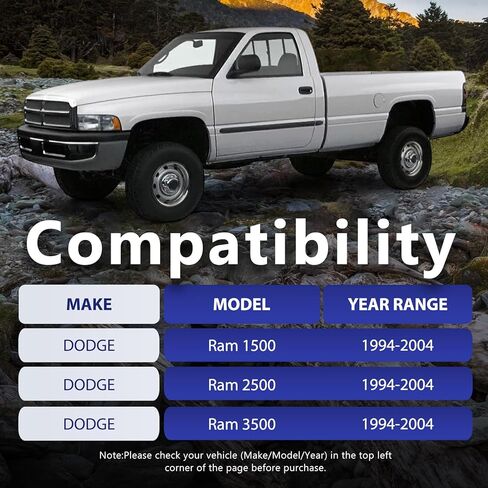 Sway Bar Links w/Bushing K7275 K7353, Front Stabilizer End Link with Red PU Bushing Kits 32MM Compatible With 1994-2004 Dodge Ram 1500 2500 3500 RWD Only - 4Pcs in Saudi Arabia