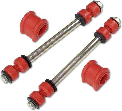 Sway Bar Links w/Bushing K7275 K7353, Front Stabilizer End Link with Red PU Bushing Kits 32MM Compatible With 1994-2004 Dodge Ram 1500 2500 3500 RWD Only - 4Pcs in Saudi Arabia