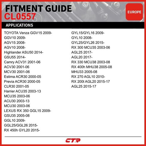 CTR CL0557 [مورد OE] رابط شريط التثبيت الأمامي المتوافق مع سيارات Lexus وToyota - يستبدل 48820-06040، 48820-28050، 48820-28060، in Saudi Arabia