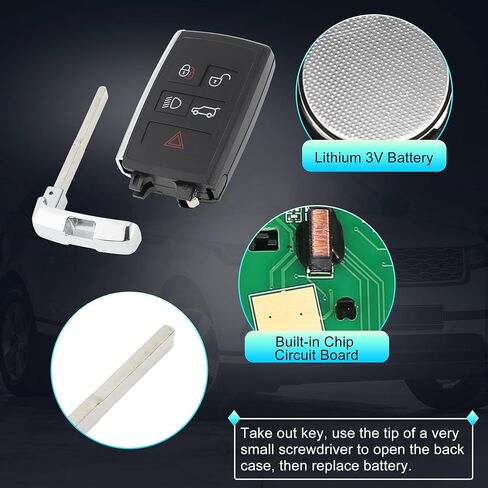 X AUTOHAUX KOBJXF18A 315MHz Replacement Keyless Entry Remote Smart Key Fob for Land Rover Range Rover Discovery Sport Evoque 2018-2023 JK52-15K601-AA 5 Buttons in Saudi Arabia