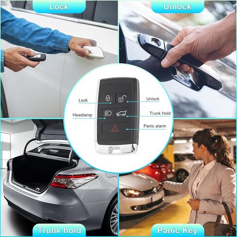 X AUTOHAUX KOBJXF18A 315MHz Replacement Keyless Entry Remote Smart Key Fob for Land Rover Range Rover Discovery Sport Evoque 2018-2023 JK52-15K601-AA 5 Buttons in Saudi Arabia