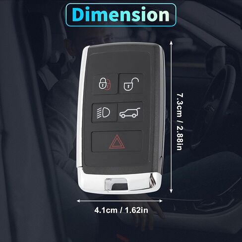 X AUTOHAUX KOBJXF18A 315MHz Replacement Keyless Entry Remote Smart Key Fob for Land Rover Range Rover Discovery Sport Evoque 2018-2023 JK52-15K601-AA 5 Buttons in Saudi Arabia