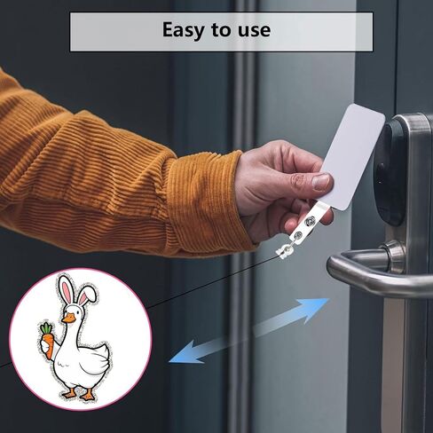 Funny Easter Goose Retractable Badge Reel ID Tag, with Alligator Clip,24in Nylon Cord, Nurse Office Employee Name Badge in Saudi Arabia