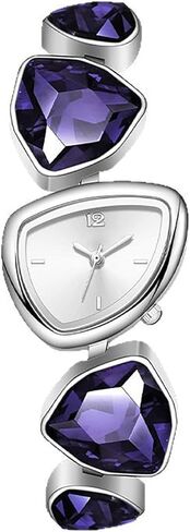 ADSBIAOYE Women's Luxury Crystal Bracelet Watch Unique Irregular Quartz Watch in Kuwait