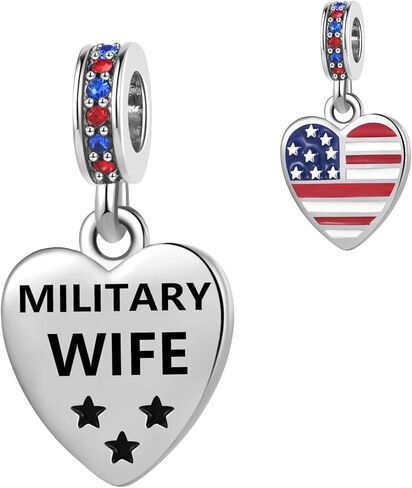 Us Military Dad Family Sister Mom Charms for Pandora Bracelets Usa Flag American Charms for Women Birthday in Saudi Arabia