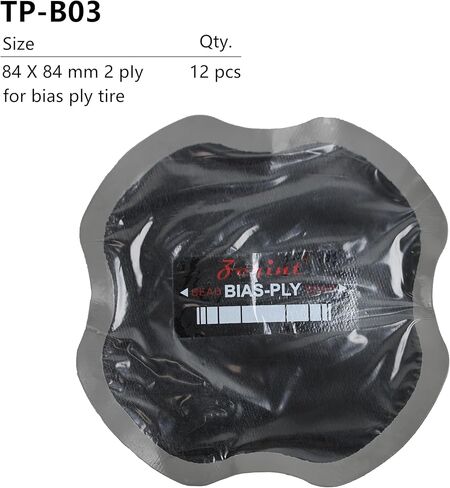 3.31" x 3.31" 12 pcs, 2 ply, Tire Repair Patch, Heavy Duty Bias Ply Repair Patch, Tire Repair for Puncture, Tire Bias Tractor Tire Repair Patch (TP-B03) in Kuwait