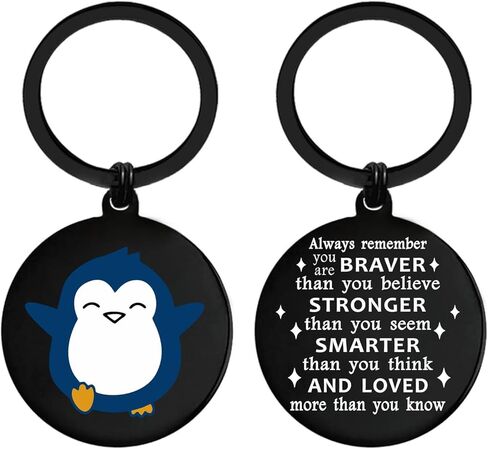 EE&YU Cute Penguin Gifts for Women Men - Funny Penguin Lover Birthday Graduation Decorations Keychain for Girls Boys in Kuwait