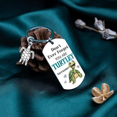 Turtle Gifts For Women Turtle Keychain Birthday Christmas Gift for Daughter Son Sea Turtle Gifts For Turtle Lovers Motivational Turtles Accessories in Saudi Arabia