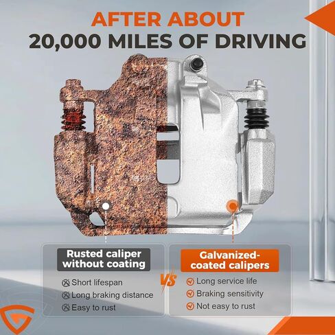 طقم فرجار الفرامل الأمامية يمين + مجموعة يسار مع دعامة 18-B5271 18-B5270 متوافقة مع Chevy Equinox Malibu Terrain LaCrosse Cascada 2010-2020 لمنصات الفرامل مقاس 5.17 بوصة (مجموعة من 2) in Kuwait