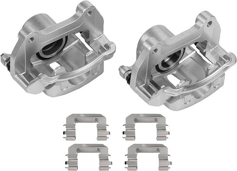 طقم فرجار الفرامل الأمامية يمين + مجموعة يسار مع دعامة 18-B5271 18-B5270 متوافقة مع Chevy Equinox Malibu Terrain LaCrosse Cascada 2010-2020 لمنصات الفرامل مقاس 5.17 بوصة (مجموعة من 2) in Kuwait