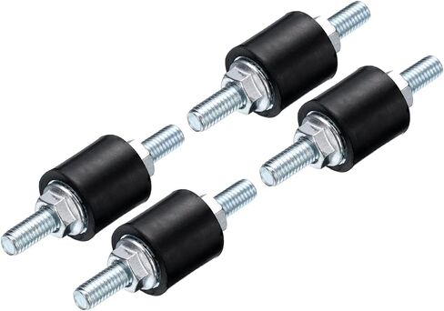 uxcell 8pcs M8x23mm Rubber Isolator Mounts with Studs 30x15mm Male Vibration Shock Absorber Zinc Plated Cylindrical Thread Mounts Anti Vibration Isolators with 16pcs M8 Lock Nuts in Saudi Arabia