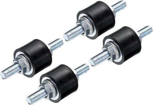uxcell 8pcs M8x23mm Rubber Isolator Mounts with Studs 30x15mm Male Vibration Shock Absorber Zinc Plated Cylindrical Thread Mounts Anti Vibration Isolators with 16pcs M8 Lock Nuts in Saudi Arabia