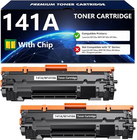 APRONE 141A Black Toner Cartridges 2 Pack (with Chip) Compatible for HP 141A W1410A 141X Toner Cartridge for M110w MFP M139w M140w Printer in Kuwait
