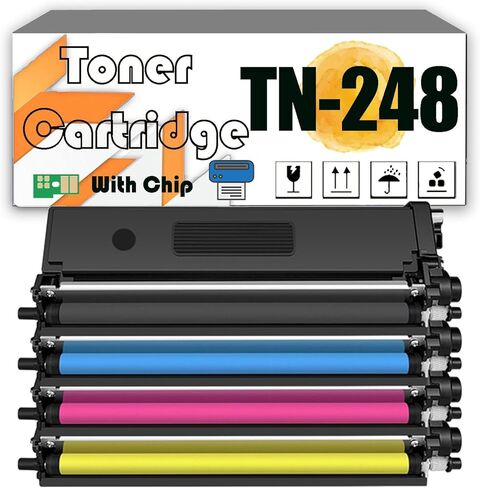 TN-248 TN248 Toner Cartridge, Compatible for Brother HL-L3240CDW 8230CDW 8240CDW 3215CW 3220CW 3220CWE DCP-L3515CDW 3520CDW 3560CDW MFC-L3740CDW 3760CDW Printers BYMC 4 pcs in Saudi Arabia