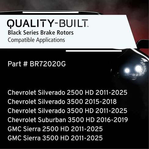 QUALITY-BUILT Black Series Front Brake Rotor BR72020G Compatible with 2011-2025 Chevrolet/GMC (Silverado 2500 HD,Silverado 3500,Silverado 3500 HD,Suburban 3500 HD,Sierra 2500 HD,Sierra 3500 HD) in Kuwait