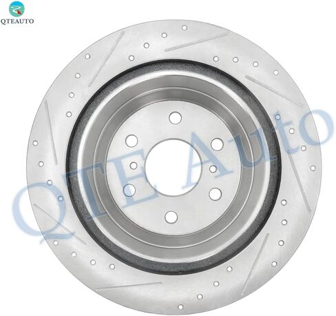 PM Auto Set of 6 Rear Drilled Slotted Disc Brake Rotors-Ceramic Brake Pad kit Replacement For 2014-2018 Chevrolet Silverado 1500 in Saudi Arabia