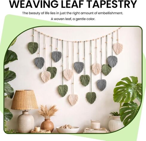 ديكور للتعليق على الحائط من Boho Chic Rattan، خفيف الوزن، بوليستر متين، مثالي لغرفة النوم وغرفة المعيشة بتصميم Boho Home in Saudi Arabia