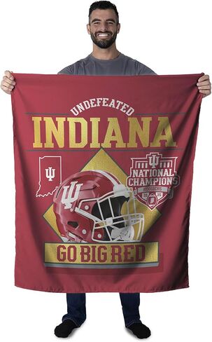 شمال غرب 2025 NCAA College Football National Champions Indiana Hoosiers مطبوعة على الحائط معلقة نسيج، 34 × 40 بوصة، نسيج بوليستر منسوج، فن زخرفي للمروحة لغرفة النوم والمكتب وغرفة المعيشة in Saudi Arabia