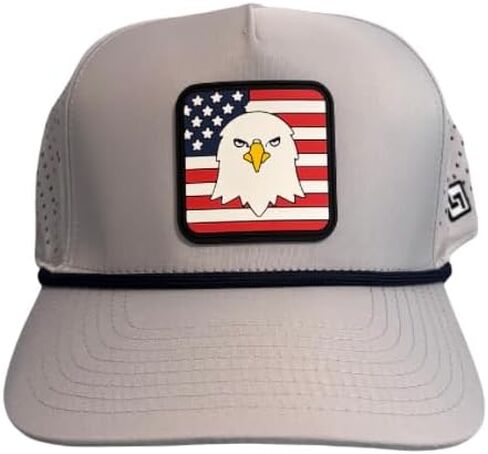 قبعة Last Link الوطنية النسر العلم الأمريكي Snapback، رمادي in Saudi Arabia