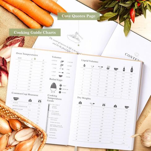 Lanpn Blank Recipe Book Cookbook to Write in Your Own Recipes, Waterproof B5 Empty Cooking Journal for 120 Recipes, Leather Cover Recipe Notebook with Stickers to Organize Your Family Recipes, Green in Saudi Arabia