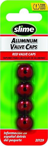 Slime 20129 Red Anodized Aluminum Tire Valve Caps in Saudi Arabia