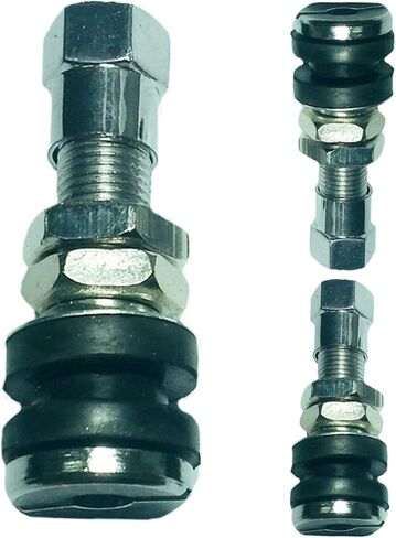 قطعتان من سيقان الصمامات المعدنية، سيقان دراجة نارية من الفولاذ المقاوم للصدأ سيقان عالية الضغط بدون أنابيب، سيقان الإطارات ستناسب جذع الصمام العادي (فضي) in Kuwait