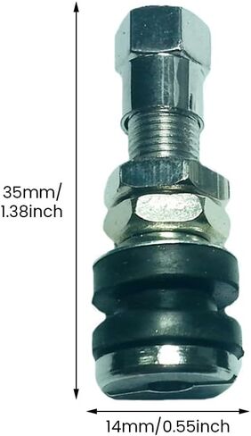 قطعتان من سيقان الصمامات المعدنية، سيقان دراجة نارية من الفولاذ المقاوم للصدأ سيقان عالية الضغط بدون أنابيب، سيقان الإطارات ستناسب جذع الصمام العادي (فضي) in Kuwait