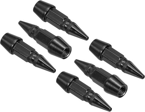 PATIKIL 6 Pcs 60mm Spiked Shape Tire Valve Stem Caps Car Wheel for Car Silver in Saudi Arabia