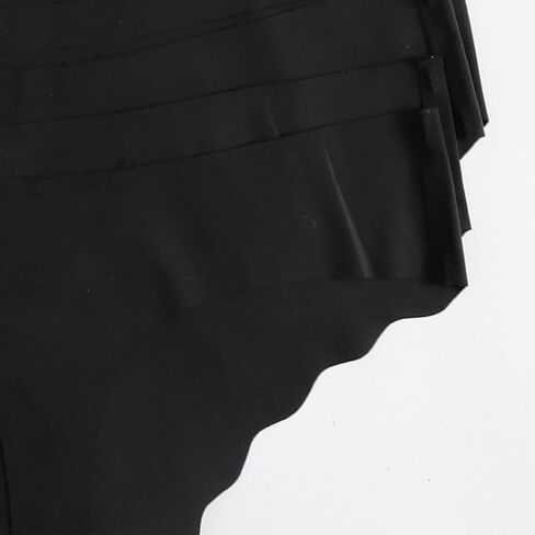 5 pack Seamless Underwear for Women-Sexy low waist solid color wavy edge ultra-thin briefs in Saudi Arabia