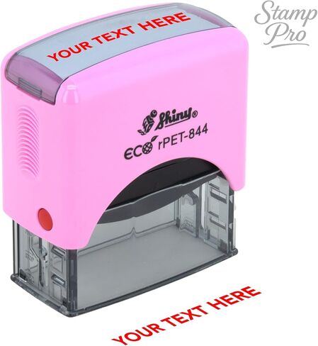 ختم Stamp Pro Pink ذاتي التحبير بخط واحد مخصص - اسم شخصي أو ختم نص للمنزل والمدرسة والحرف اليدوية واستخدام الأعمال in Saudi Arabia