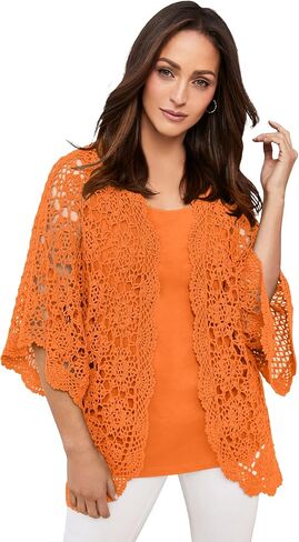 Jessica London Women's Plus Size Crochet Cardigan in Saudi Arabia
