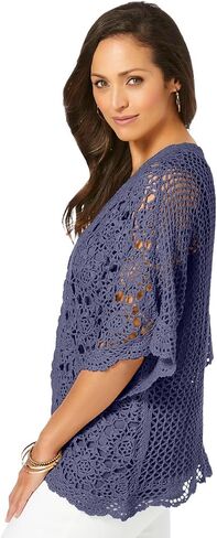 Jessica London Women's Plus Size Crochet Cardigan in Saudi Arabia
