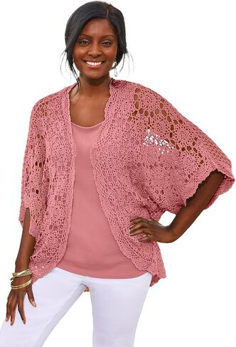 Jessica London Women's Plus Size Crochet Cardigan in Saudi Arabia