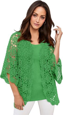 Jessica London Women's Plus Size Crochet Cardigan in Saudi Arabia
