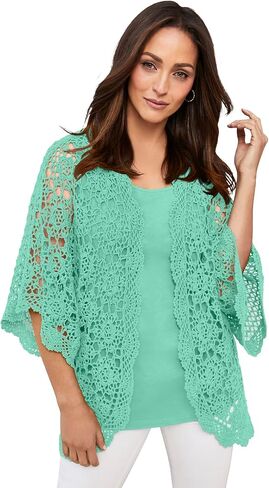 Jessica London Women's Plus Size Crochet Cardigan in Saudi Arabia