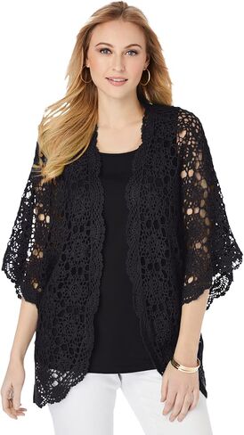 Jessica London Women's Plus Size Crochet Cardigan in Saudi Arabia