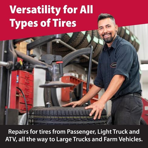 TECH UL6 Uni-Seal Ultra Tire Repairs - One-Piece Stem and Cap Tire Patch Plug for Punctures up to 1/4" (6mm), Permanent Seal for All Types of Tires, Easy-to-Use & Efficient Repair Solution, Box of 14 in Kuwait