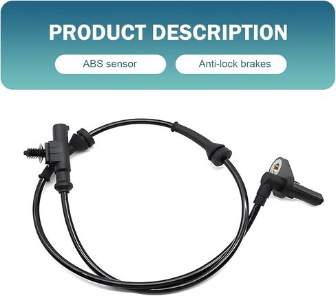 Car Wheel Speed Sensor, Plug and Play Rear Left Anti-Lock Braking Speed Sensor, Directly Fit ABS System Replacement OEM# 3630050U2010, Compatible with Heyue (Black) in Kuwait