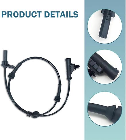 Car Wheel Speed Sensor, Plug and Play Rear Left Anti-Lock Braking Speed Sensor, Directly Fit ABS System Replacement OEM# 3630050U2010, Compatible with Heyue (Black) in Kuwait