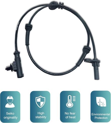 Car Wheel Speed Sensor, Plug and Play Rear Left Anti-Lock Braking Speed Sensor, Directly Fit ABS System Replacement OEM# 3630050U2010, Compatible with Heyue (Black) in Kuwait
