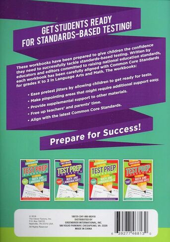 First Grade Math & Language Arts Test Prep Workbook (Aligned with Common Core Standards) v3 in Saudi Arabia