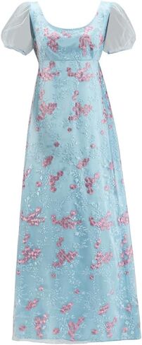 MyheroCos Penelope Featherington Cosplay Costume Women Regency Dress High Waistline Tea Party Gown in Saudi Arabia