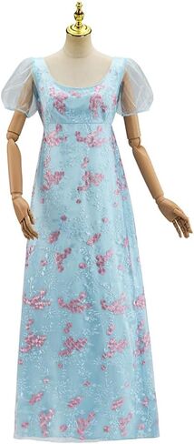 MyheroCos Penelope Featherington Cosplay Costume Women Regency Dress High Waistline Tea Party Gown in Saudi Arabia